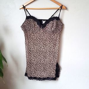 Rampage Intimates Leopard Sheer Slip Lingerie Size XL